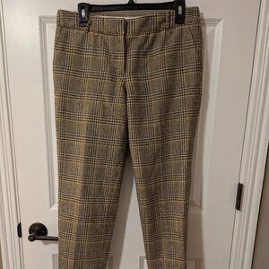 J. Crew Glen Plaid Wool Cafe Capri, Size 4